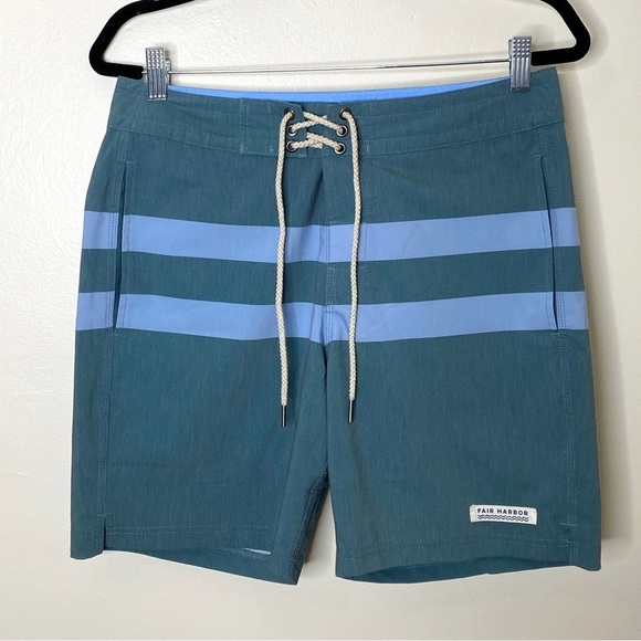 Fair Harbor Boardshort in Nautilus Green - Picture 1 of 5